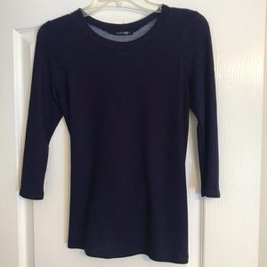 Women’s Top By Papermoon from Stitch Fix.  3/4 Sleeves. Navy & White. XS. NWT